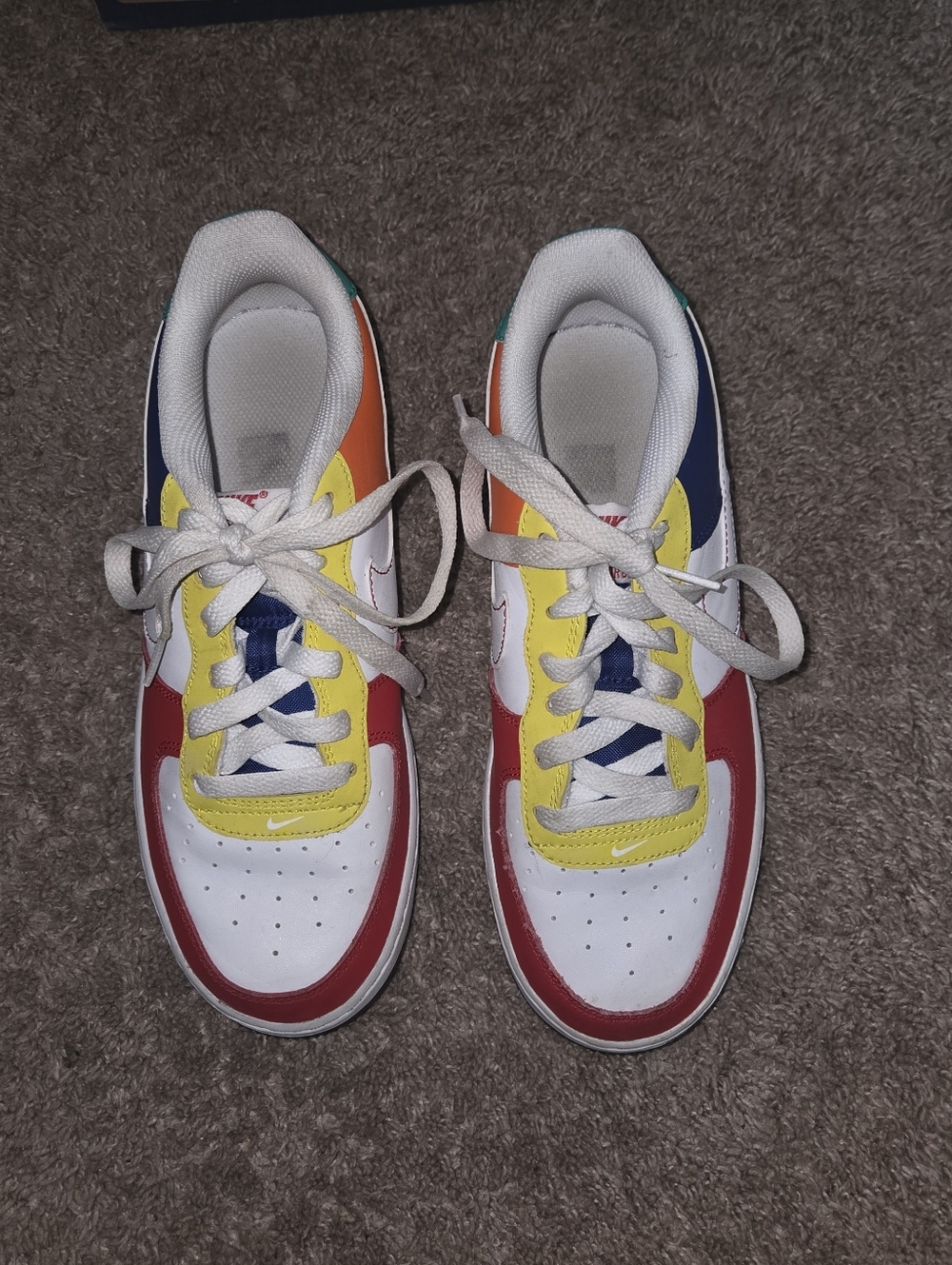 2 pairs of Like-New Nike Youth size 5.5 Low Tops